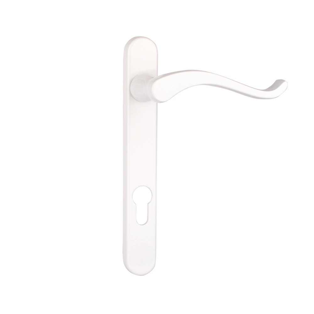 Timber Series Windsor Swan Door Handle - White (Left Hand) - (Sold in Pairs)